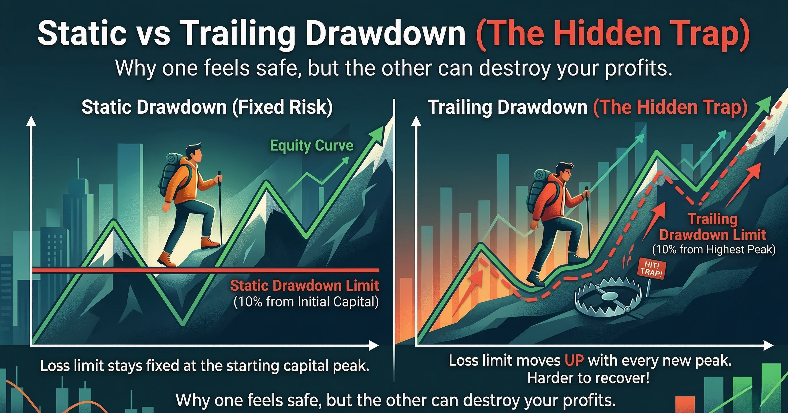 Static vs Trailing Drawdown in Prop Firm Challenges