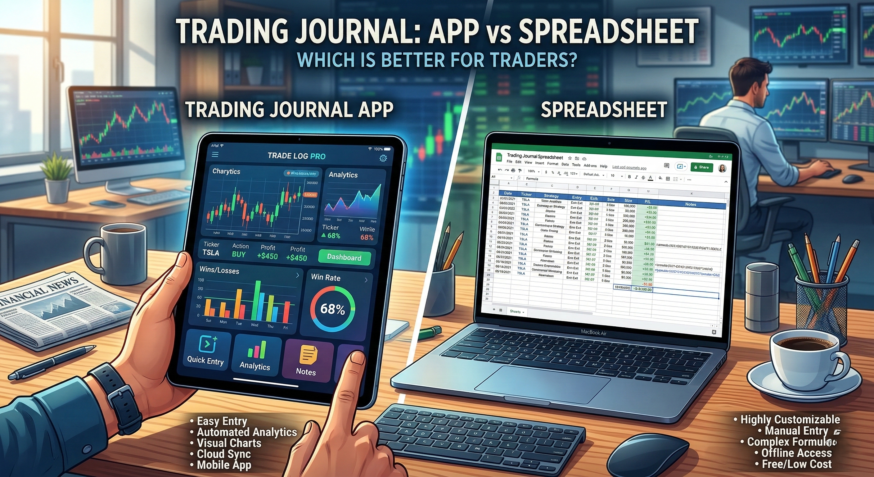 Trading Journal App vs Spreadsheet: Which Is Better for Traders?