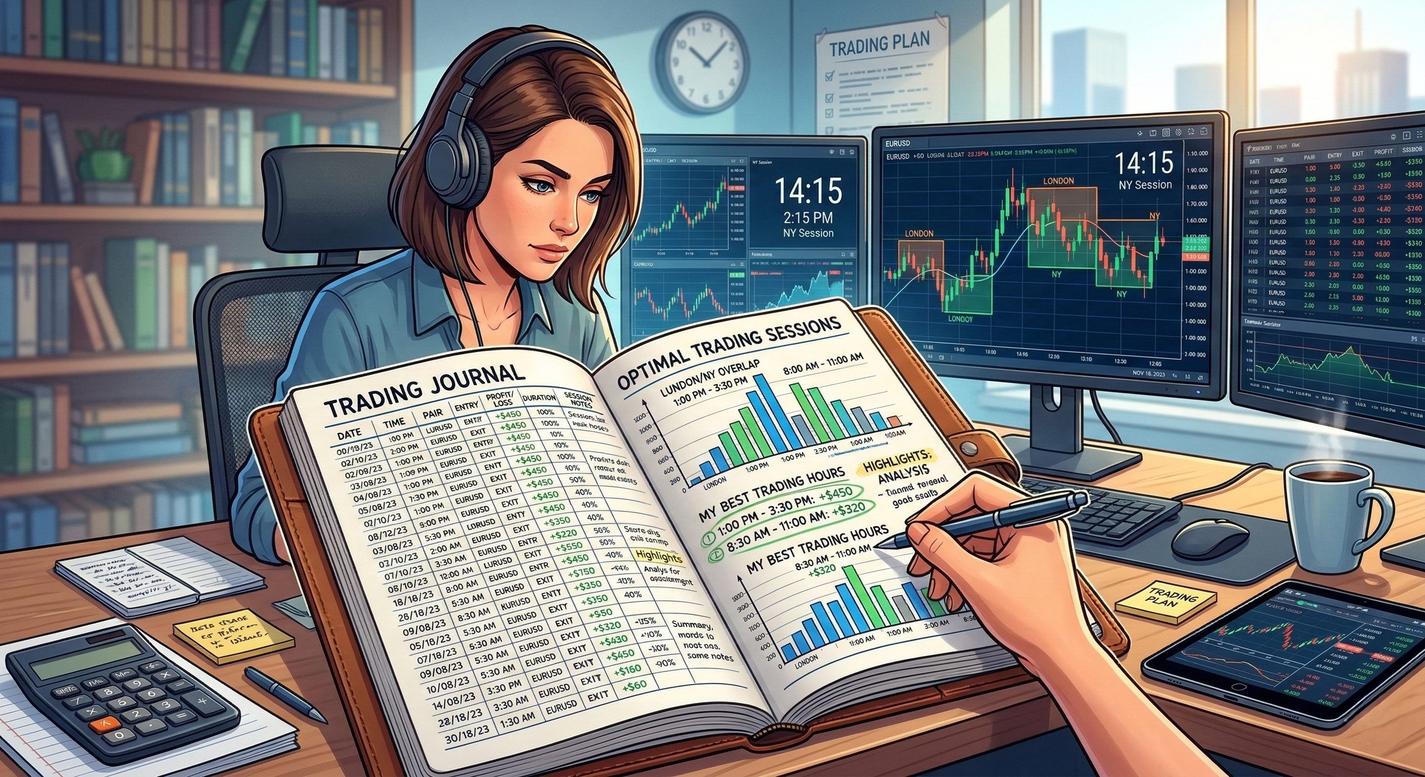 How to Find Your Best Trading Hours Using a Trading Journal